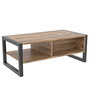 Hanah Home Mesa de Centro Industrial con Cajón en Pino Atlántico y Negro